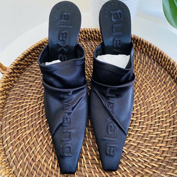 Alexander Wang Vanna Satin Mule Slip On 